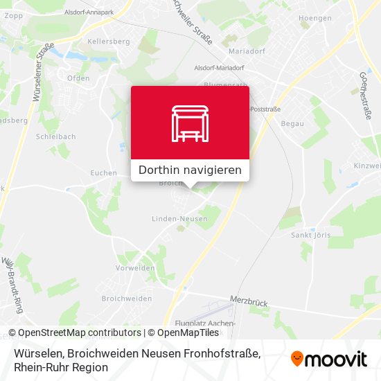 Würselen, Broichweiden Neusen Fronhofstraße Karte