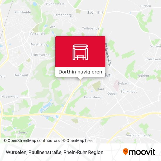 Würselen, Paulinenstraße Karte