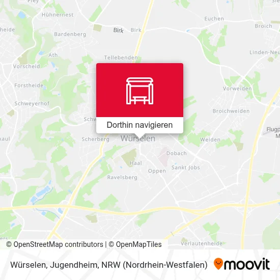 Würselen, Jugendheim Karte