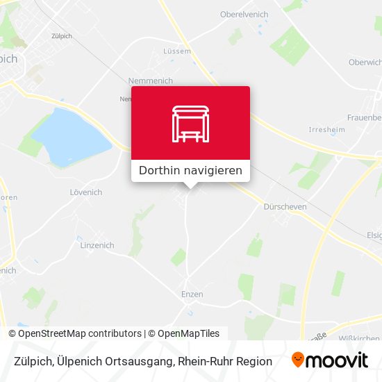 Zülpich, Ülpenich Ortsausgang Karte