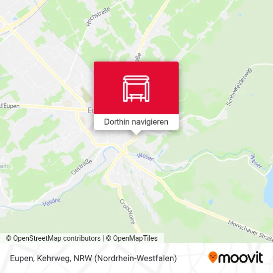 Eupen, Kehrweg Karte