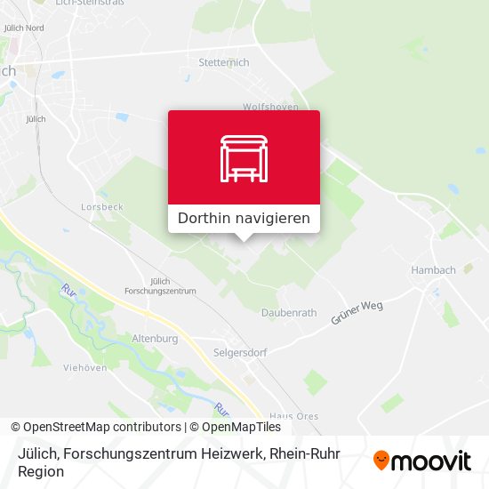 Jülich, Forschungszentrum Heizwerk Karte