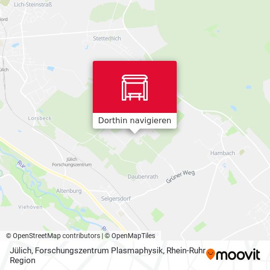 Jülich, Forschungszentrum Plasmaphysik Karte