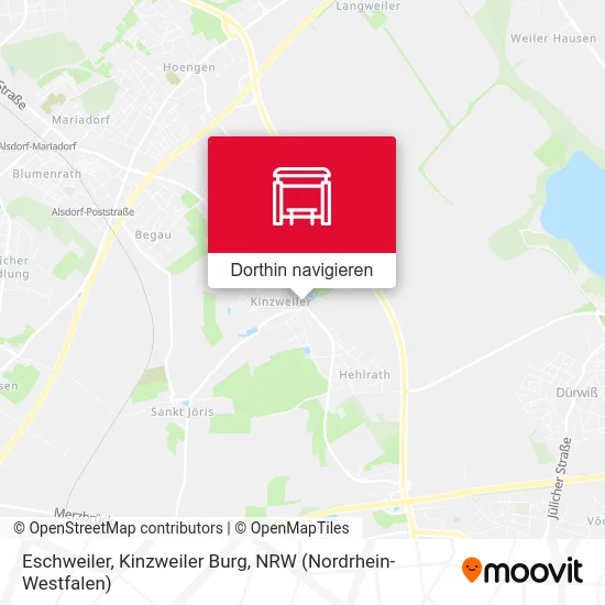 Eschweiler, Kinzweiler Burg Karte