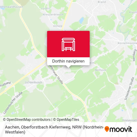 Aachen, Oberforstbach Kiefernweg Karte