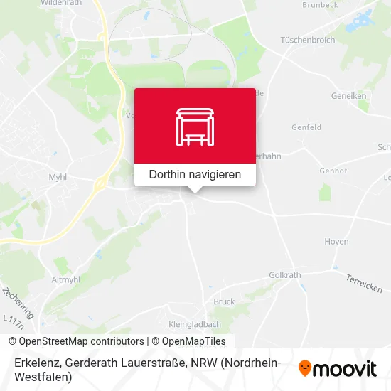 Erkelenz, Gerderath Lauerstraße Karte