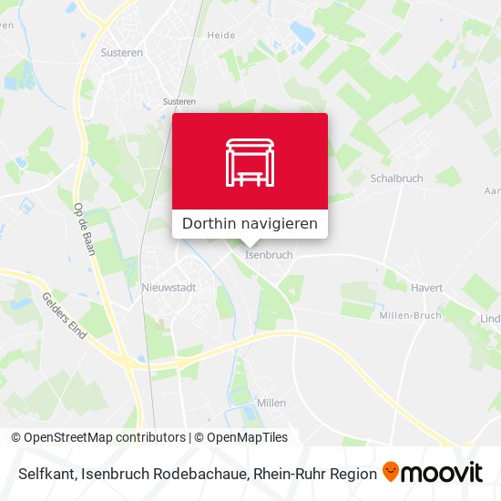 Selfkant, Isenbruch Rodebachaue Karte