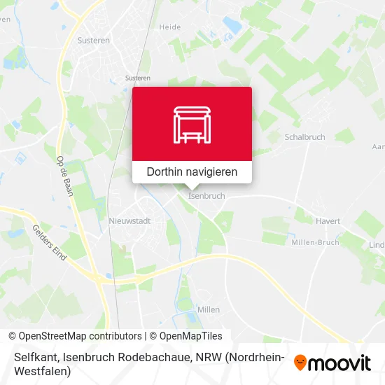 Selfkant, Isenbruch Rodebachaue Karte