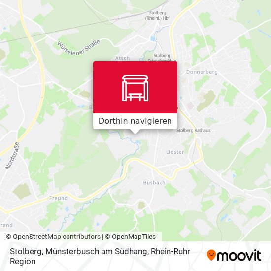 Stolberg, Münsterbusch am Südhang Karte