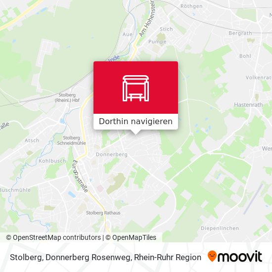 Stolberg, Donnerberg Rosenweg Karte