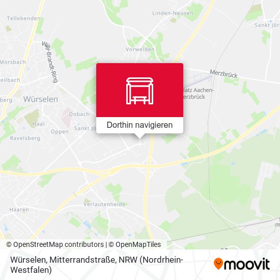 Würselen, Mitterrandstraße Karte