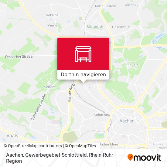 Aachen, Gewerbegebiet Schlottfeld Karte