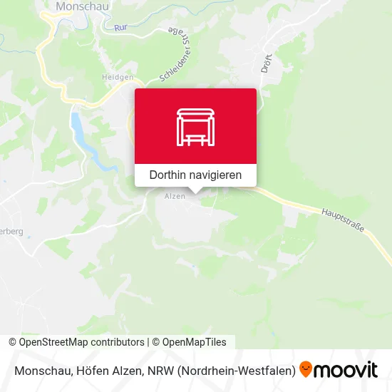 Monschau, Höfen Alzen Karte