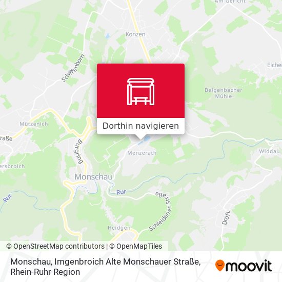 Monschau, Imgenbroich Alte Monschauer Straße Karte