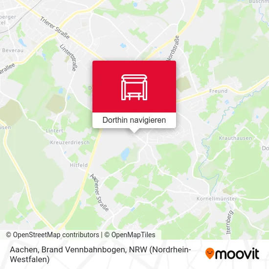 Aachen, Brand Vennbahnbogen Karte