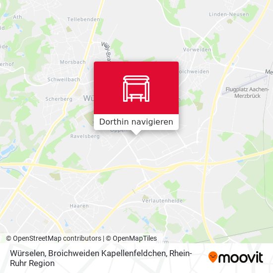 Würselen, Broichweiden Kapellenfeldchen Karte