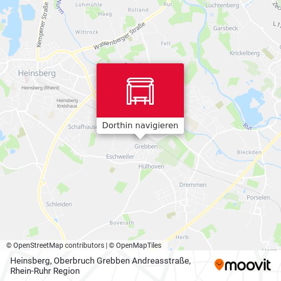 Heinsberg, Oberbruch Grebben Andreasstraße Karte