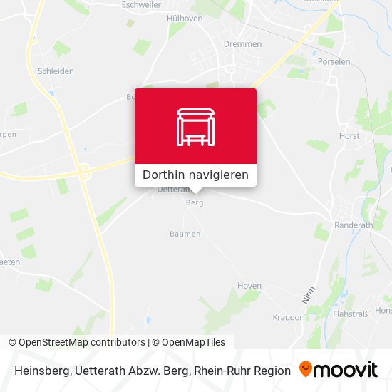 Heinsberg, Uetterath Abzw. Berg Karte
