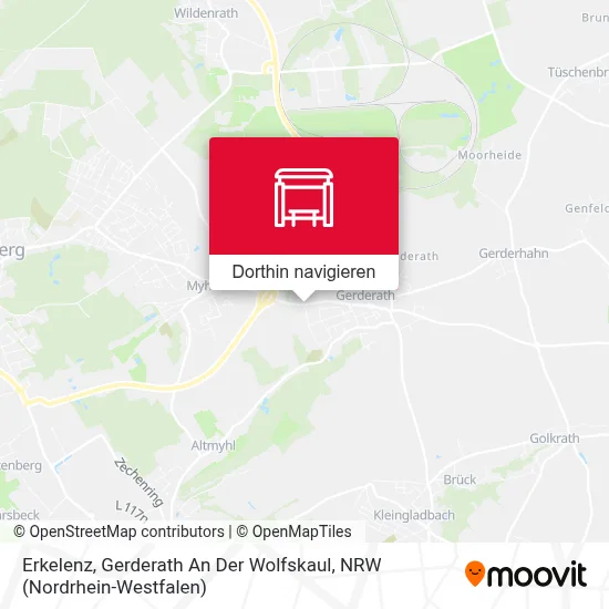 Erkelenz, Gerderath An Der Wolfskaul Karte