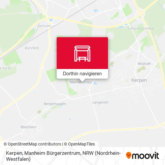 Kerpen, Manheim Bürgerzentrum Karte