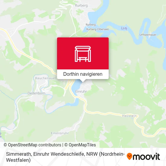 Simmerath, Einruhr Wendeschleife Karte