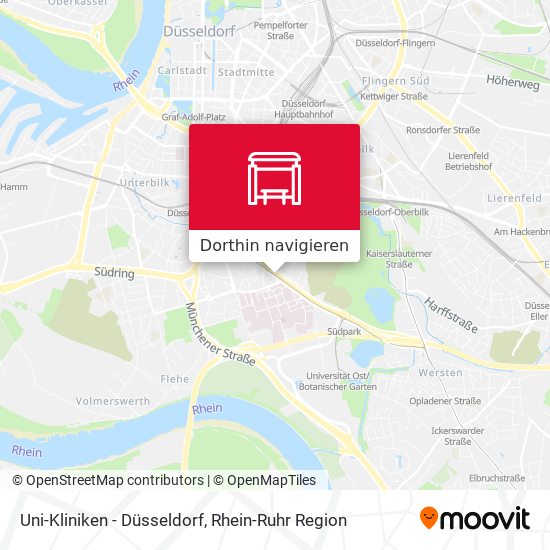 Uni-Kliniken - Düsseldorf Karte