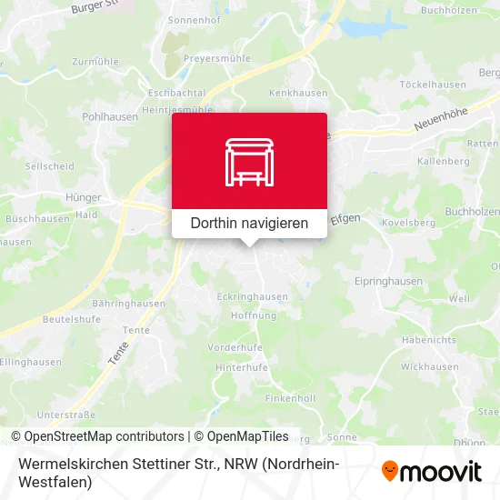 Wermelskirchen Stettiner Str. Karte