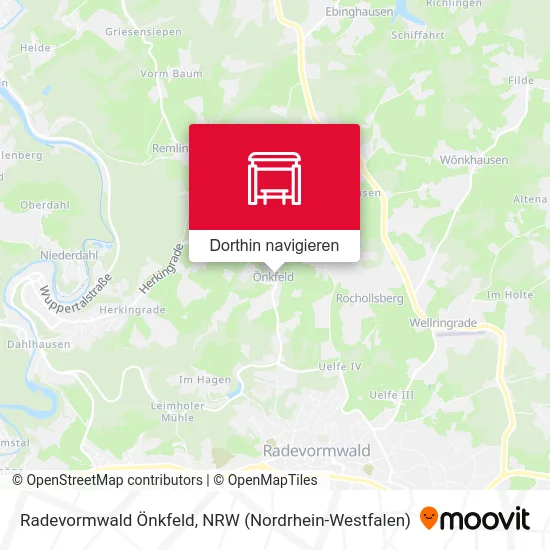Radevormwald Önkfeld Karte