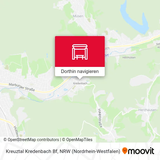 Kreuztal Kredenbach Bf Karte