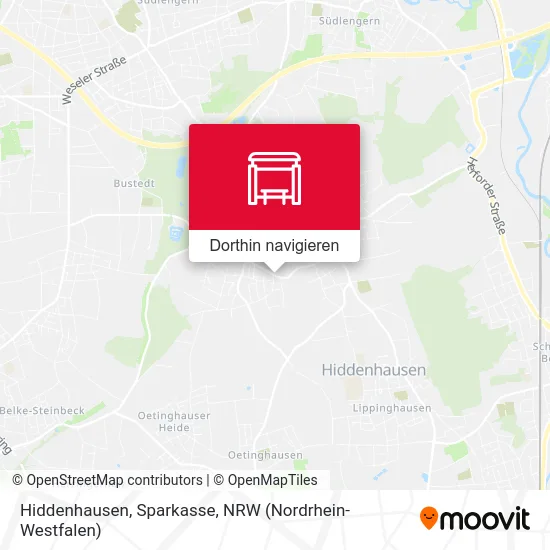 Hiddenhausen, Sparkasse Karte