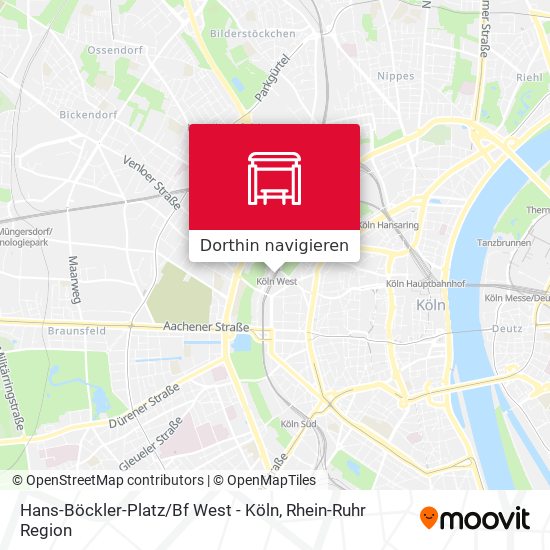 Hans-Böckler-Platz / Bf West - Köln Karte
