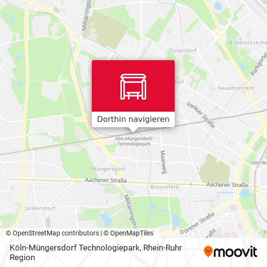 Köln-Müngersdorf Technologiepark Karte