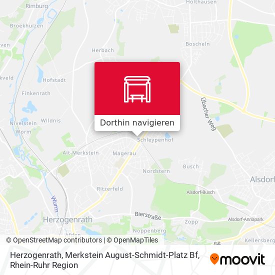 Herzogenrath, Merkstein August-Schmidt-Platz Bf Karte