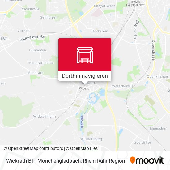 Wickrath Bf - Mönchengladbach Karte