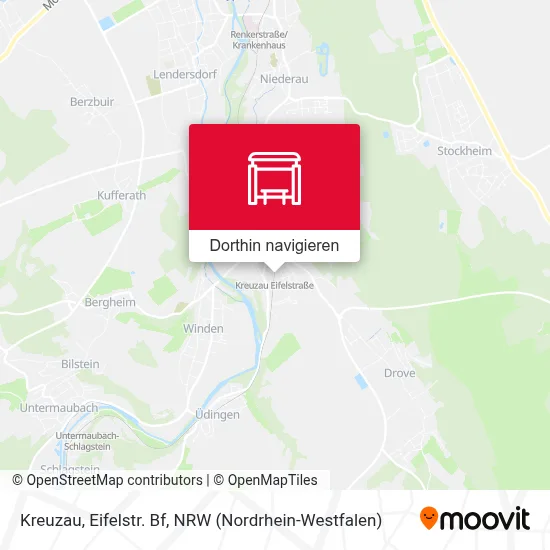 Kreuzau, Eifelstr. Bf Karte