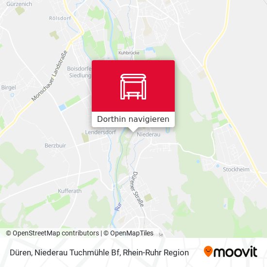 Düren, Niederau Tuchmühle Bf Karte