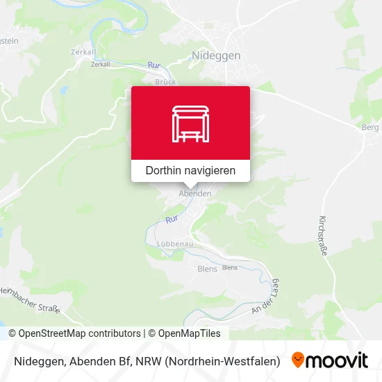 Nideggen, Abenden Bf Karte