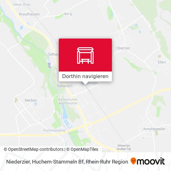 Niederzier, Huchem-Stammeln Bf Karte