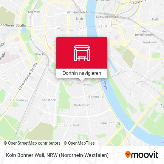 Köln Bonner Wall Karte