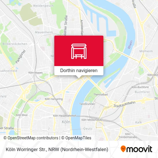 Köln Worringer Str. Karte