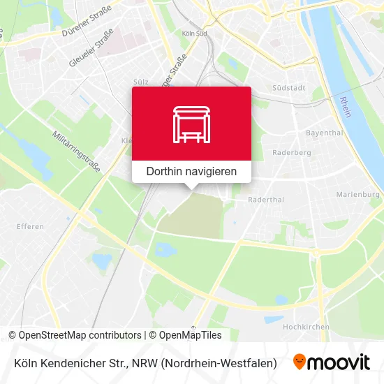 Köln Kendenicher Str. Karte