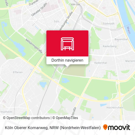 Köln Oberer Komarweg Karte