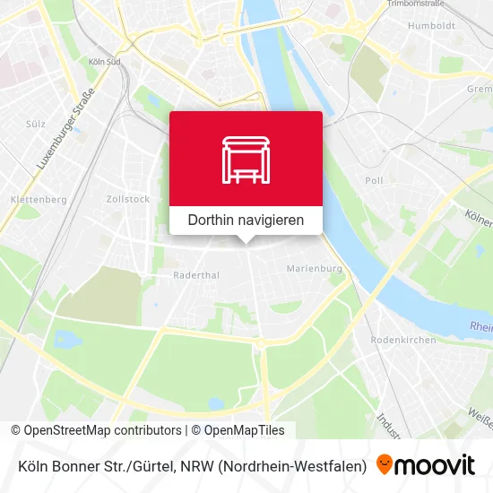 Köln Bonner Str./Gürtel Karte