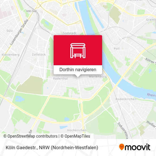 Köln Gaedestr. Karte