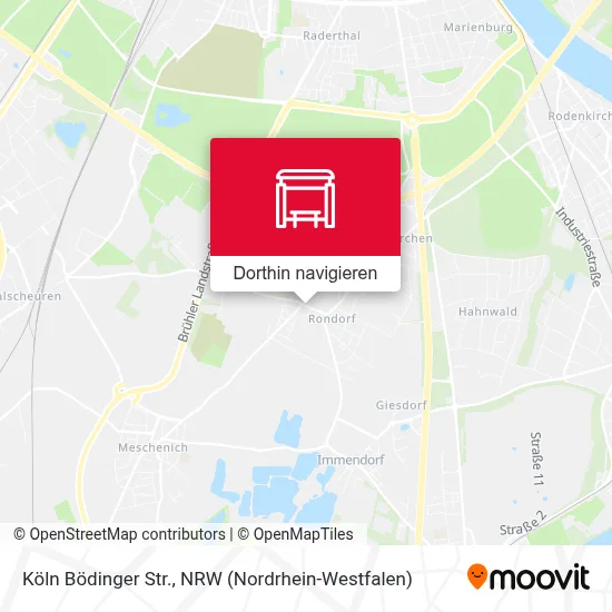 Köln Bödinger Str. Karte