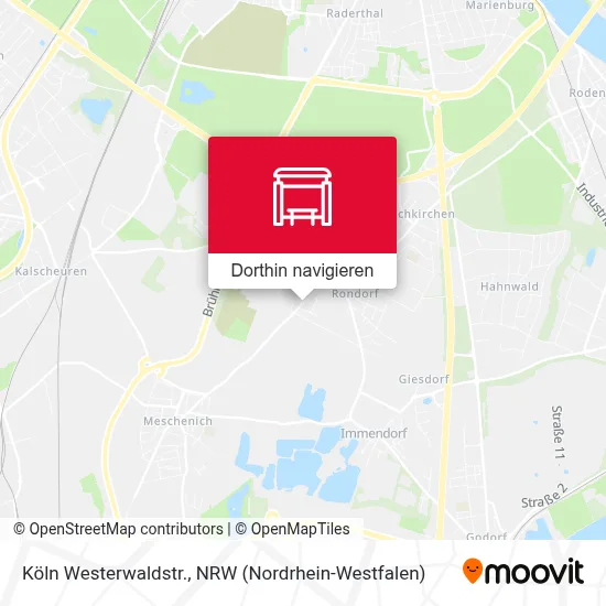 Köln Westerwaldstr. Karte