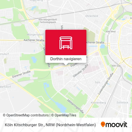 Köln Kitschburger Str. Karte