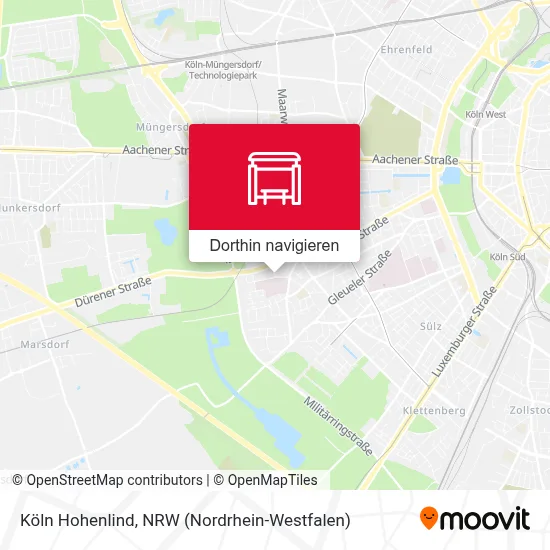 Köln Hohenlind Karte