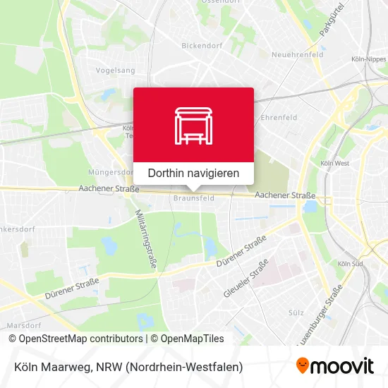 Köln Maarweg Karte