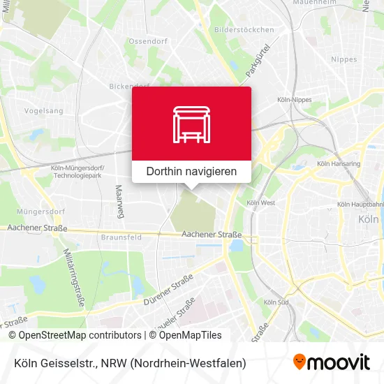 Köln Geisselstr. Karte